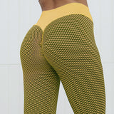 Women’s Plaid Seamless Leggings – High-Waist Breathable Fitness Pants