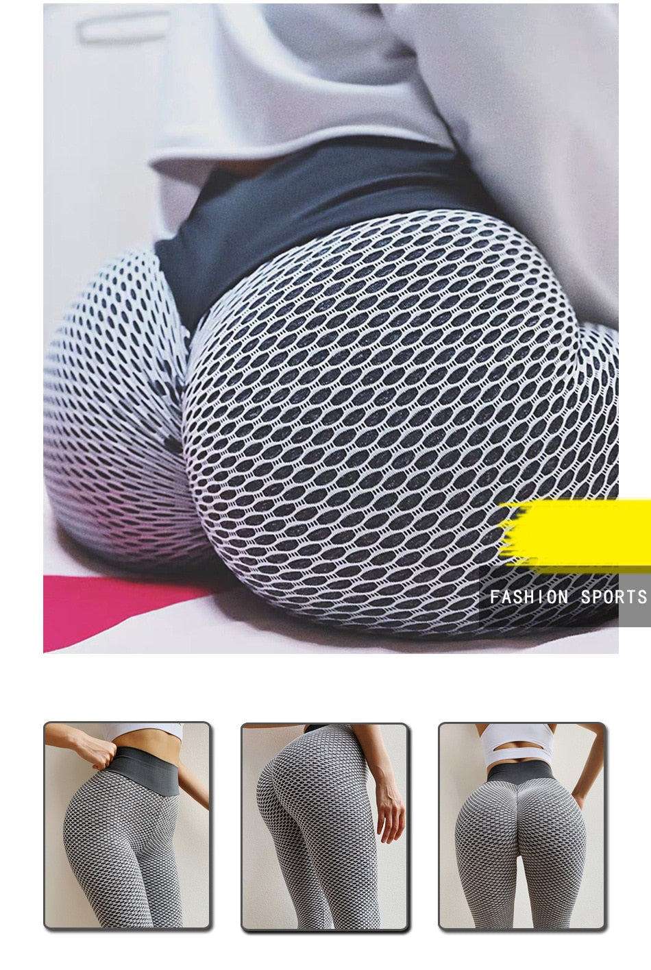 Women’s Plaid Seamless Leggings – High-Waist Breathable Fitness Pants
