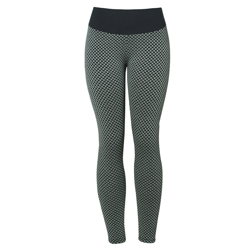 Women’s Plaid Seamless Leggings – High-Waist Breathable Fitness Pants