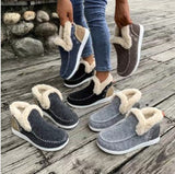 Thick Plush Winter Boots – Warm Fleece-Lined Ankle Shoes
