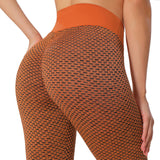 Women’s Plaid Seamless Leggings – High-Waist Breathable Fitness Pants