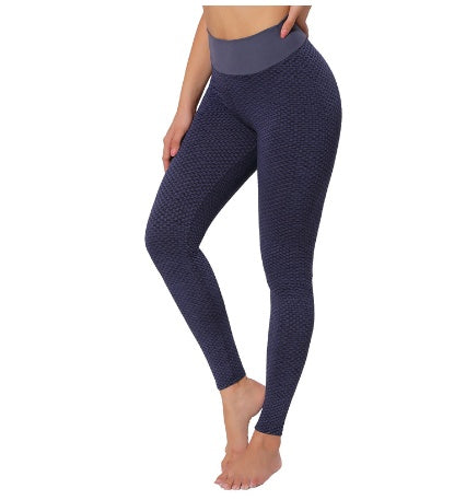 Women’s Plaid Seamless Leggings – High-Waist Breathable Fitness Pants