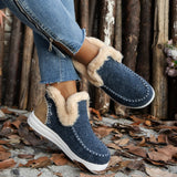 Thick Plush Winter Boots – Warm Fleece-Lined Ankle Shoes