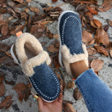 Thick Plush Winter Boots – Warm Fleece-Lined Ankle Shoes