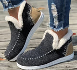 Thick Plush Winter Boots – Warm Fleece-Lined Ankle Shoes